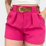 Pantalones Plisados de Cintura Alta