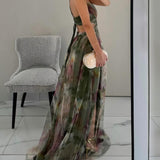Sara - Vestido maxi mágico con estampado floral