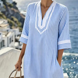 Klara™ | Vestido ligero a rayas con escote en V