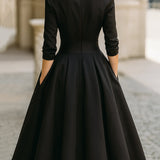 Laura - Vestido midi elegante con mangas largas