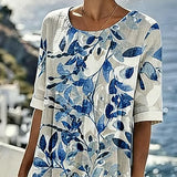 Alba | Vestido midi floral suelto y ligero