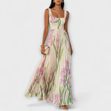 Penélope™ | Vestido maxi de gasa con flores