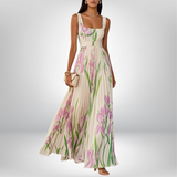 Penélope™ | Vestido maxi de gasa con flores