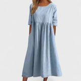 Božena - Vestido Suelto de Algodón
