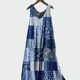 Vestido patchwork azul