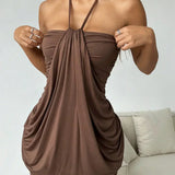 Karolína – Mini Vestido Chocolate