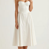 Odette Élégance | Vestido midi con corsé estructurado