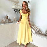 Vestido Maxi Prom Amarillo Imperio