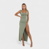 Sarella - Vestido largo con espalda descubierta y lazo