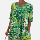 Elena | Vestido midi floral suelto y ligero