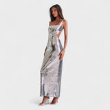 Vestido de gala Sparkle Silver - Versión nocturna