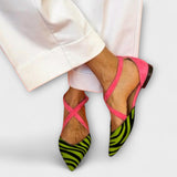 Sandalias de patrón de cebra