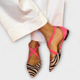 Sandalias de patrón de cebra