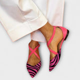 Sandalias de patrón de cebra