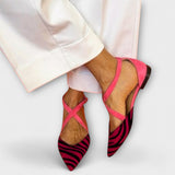 Sandalias de patrón de cebra