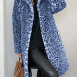 LEIA - Abrigo Largo y Suave con Estampado de Leopardo