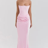 Vestido Maxi Corsé Sin Tirantes Mia