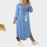 Vestido de mezclilla con manga larga