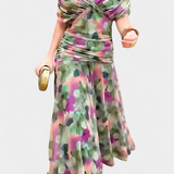 Teresa - Vestido largo floral con escote en V
