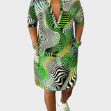 Mari - Vestido colorido con escote en forma de V