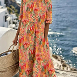 Emma | Vestido midi floral suelto y ligero
