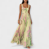 Penélope™ | Vestido maxi de gasa con flores