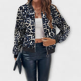Raquel - Modelo Elegante de Chaqueta con Estampado de Leopardo