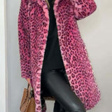 LEIA - Abrigo Largo y Suave con Estampado de Leopardo