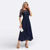 Elena - Vestido de Encaje con Manga Corta
