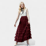 Falda elegante con acento decorativo de tul