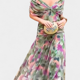 Teresa - Vestido largo floral con escote en V
