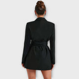 Falda tipo blazer con escote en V