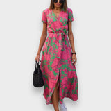Amelie – Vestido midi floral, ajustable y cómodo