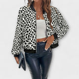 Raquel - Modelo Elegante de Chaqueta con Estampado de Leopardo