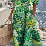 Elena | Vestido midi floral suelto y ligero