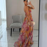 Sara - Vestido maxi mágico con estampado floral
