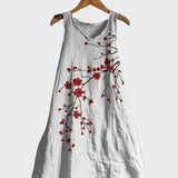 Vestido con Patrón de Flores de Cereza