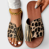 Chanclas con estampado de leopardo en dos colores
