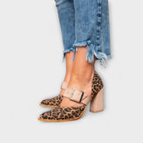 Avano - Sandalia de leopardo con tacón