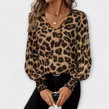 Joana | Blusa de Estampado de Leopardo