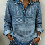 Lucia - Camiseta trendy con medio botón y cuello