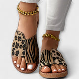 Tareyja-Dos colores sandalias con estampado de leopardo