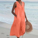 Celeste | Vestido con escote en V