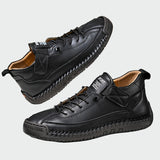 Zapatos ortopédicos de cuero con cuello bajo