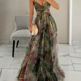 Sara - Vestido maxi mágico con estampado floral