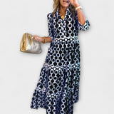 Sophia – Vestido Midi con Detalles de Cadenas