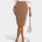 Falda Midi Con Cintura Alta
