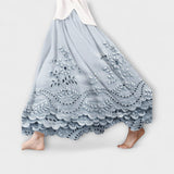 Luna – Falda Boho Máxima con Bordado