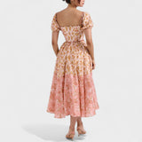 Vestido Coralino de Flores Valentino