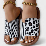 Tareyja-Dos colores sandalias con estampado de leopardo